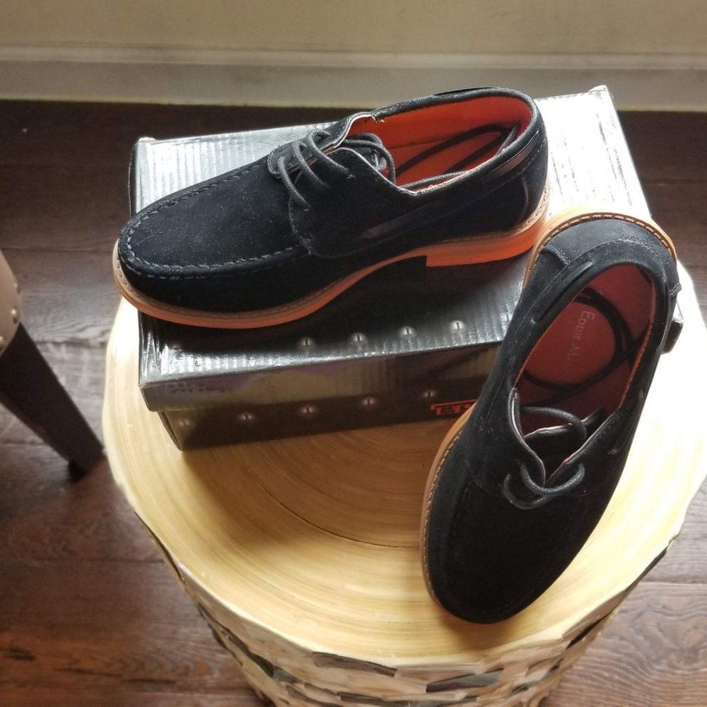Eddie Marc Suede Boys Dress Shoe